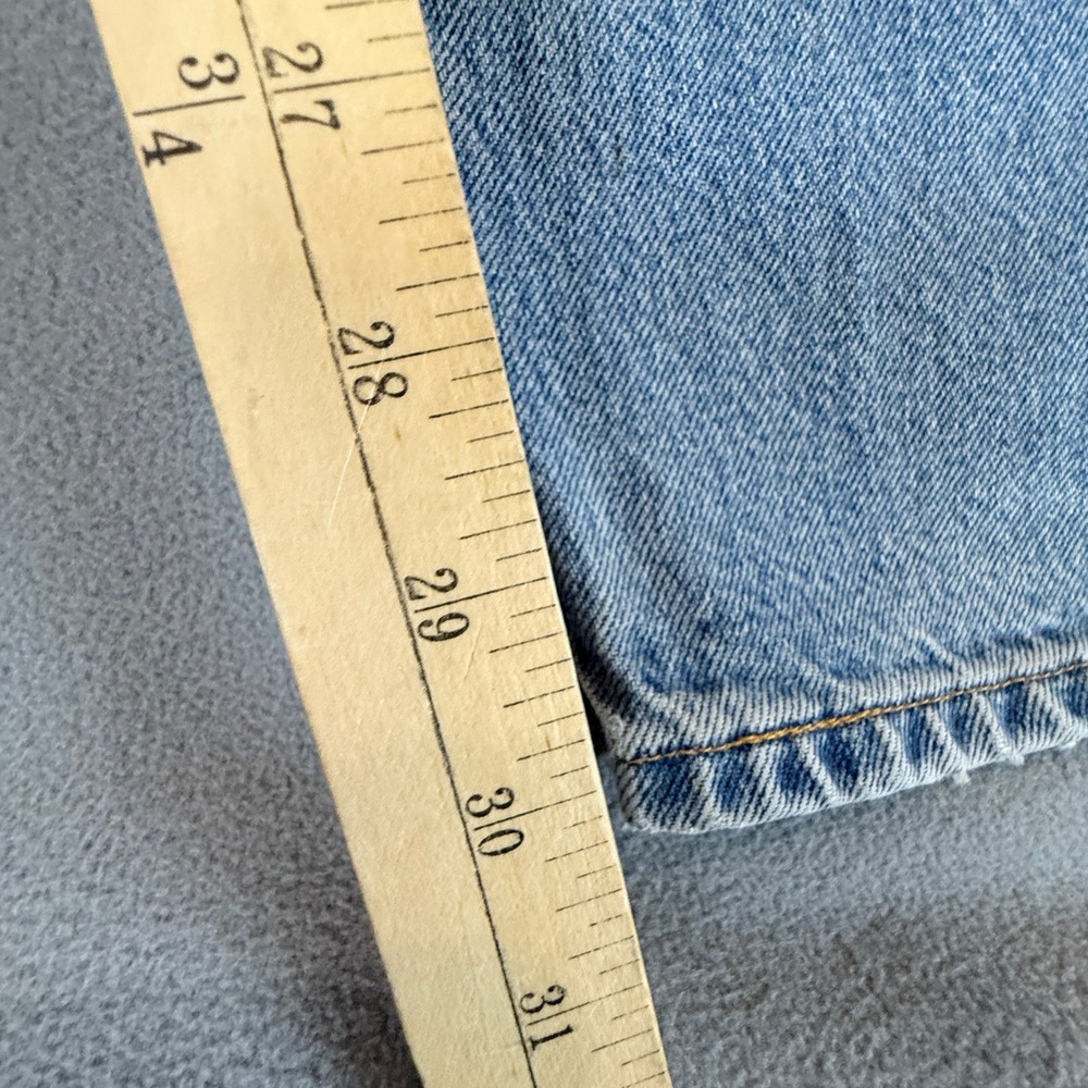 Levi's Relaxed Straight Leg Jeans Mens 40x32 Light Wash Distressed 550 Thrashed - Picture 8 of 16